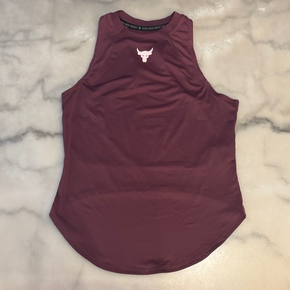 Under Armour X The Rock Maroon Tank Top - Picture 1 of 8